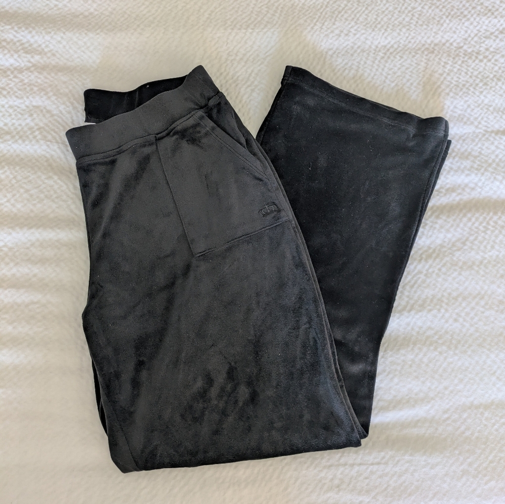 Juicy Couture Black Velour  Pants for Women L